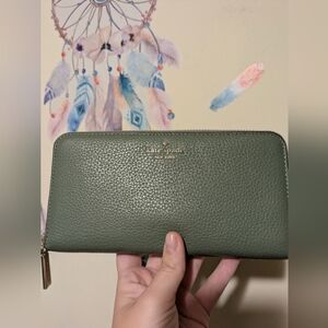 Kate Spade Olive Green Continental Wallet